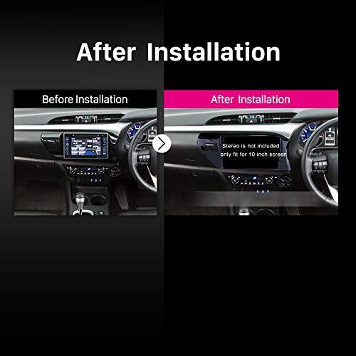 LocaWayy 10.1 inch Car Radio Fascia Frame for Toyota Hilux 2016-2018 RHD DVD GPS Navi Player Panel Dash Kit Installation Stereo Frame Trim Bezel