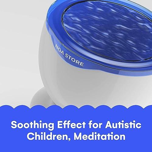 Noa Store Noa Store Sensory LED Room Lights - Light Projector for Bedroom - Ocean Waves Projection Lamp with Calming Music - Night Light for Kids - Blue Ceiling Projector Lamps for Adults and Children