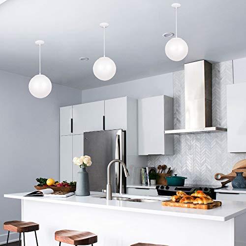 Sea Gull Lighting Sea Gull Lighting 6020-15 Leo Globe Pendant Hanging Modern Fixture, One - Light, White