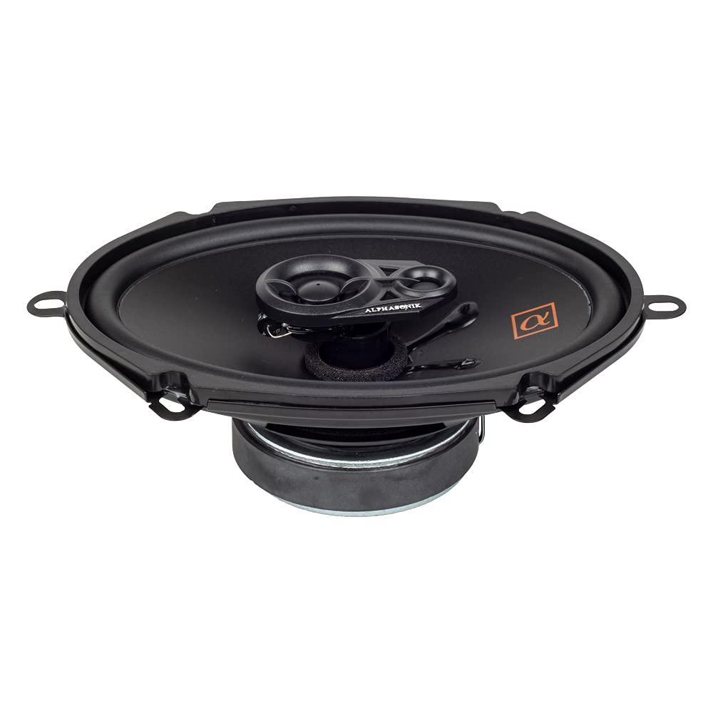 Alphasonik Alphasonik 1 Pair of NS683 Neuron Series 6x8/5x7 (360 Watts Max for The Pair) 180 Watts Max Per Speaker 3-Way Full-Range Car Audio Speaker with PEI Dome Tweeter Polypropylene Cone