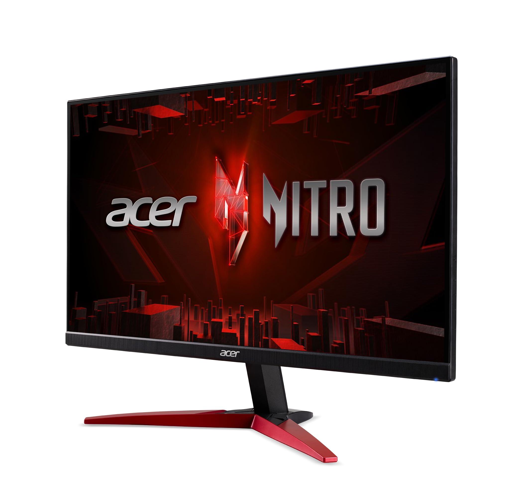 acer Acer Nitro 23.8" Full HD 1920 x 1080 PC Gaming IPS Monitor | AMD FreeSync Premium | 180Hz Refresh | Up to 0.5ms | HDR10 Support | 99% sRGB | 1 x Display Port 1.2 & 2 x HDMI 2.0 | KG241Y M3biip