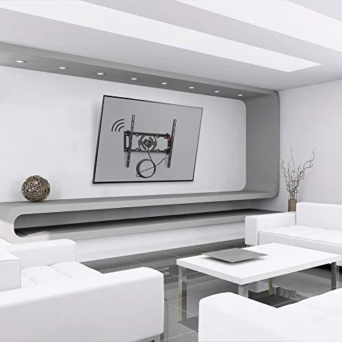 Barkan Barkan TV Wall Mount with Integrated HDTV Indoor Antenna Holds up to 110 lbs Auto Lock Patented Max Range 35 Mile Fits LED OLED LCD TVA31 Black 19 - 65 Tilt Antenna TV Mount