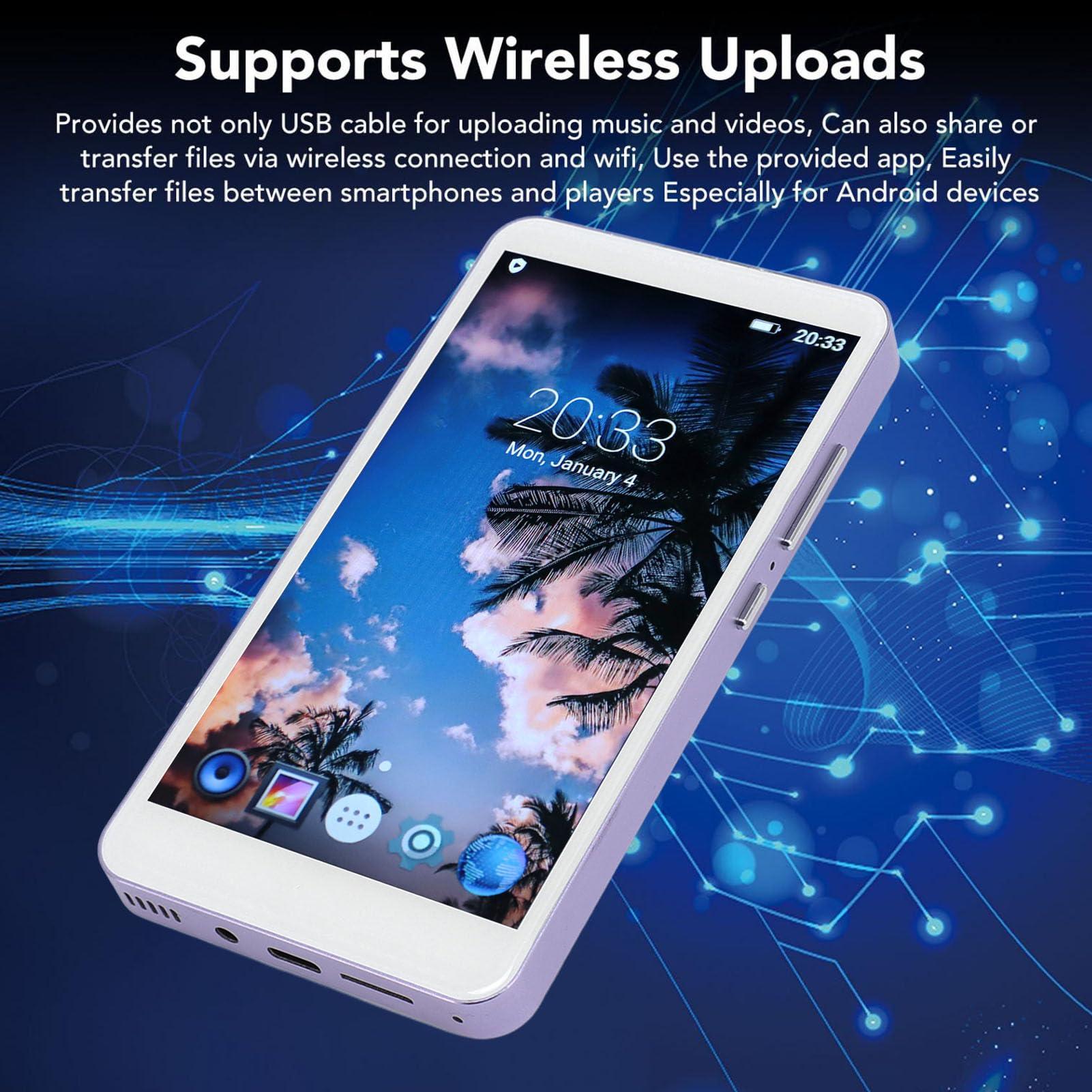 LAISANIM LAISANIM 8GB Mp3 Mp4 Player with Bluetooth and, 5.0" IPS Touchscreen Mp3 Music Players with FM Radio for Kids,Support Up to 256GB TF Card(not Included) ()