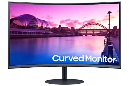 SAMSUNG SAMSUNG 27-Inch S39C Series FHD Curved Gaming Monitor, 75Hz, AMD FreeSync, Game Mode, Advanced Eye Comfort, Frameless Display, Built in Speakers, Slim Metal Stand, LS27C392EANXGO, 2023, Black