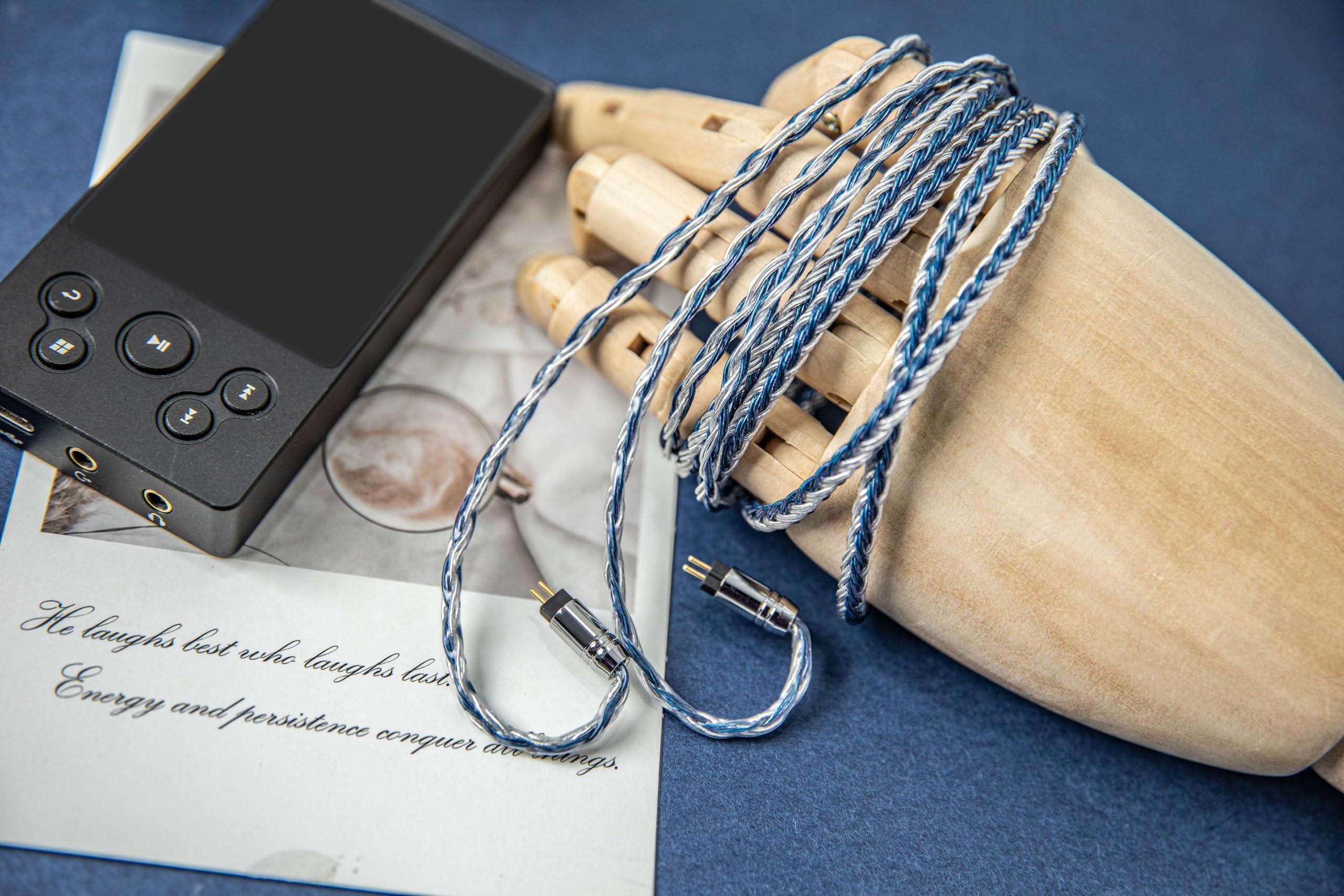 Linsoul Linsoul Tripowin C-01 IEM Cable, 16 Core Hybrid Copper-Silver Earphone Cable, OFC and Silver-Plated Copper HiFi Replacement Cable for Wired Earbuds (2Pin, 3.5mm)