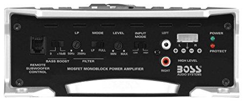BOSS Audio Systems BOSS Audio Systems AR1500M Car Amplifier - 1500 Watts Max Power, 2 4 Ohm Stable, Class AB, Monoblock, Mosfet Power Supply, Remote Subwoofer Control