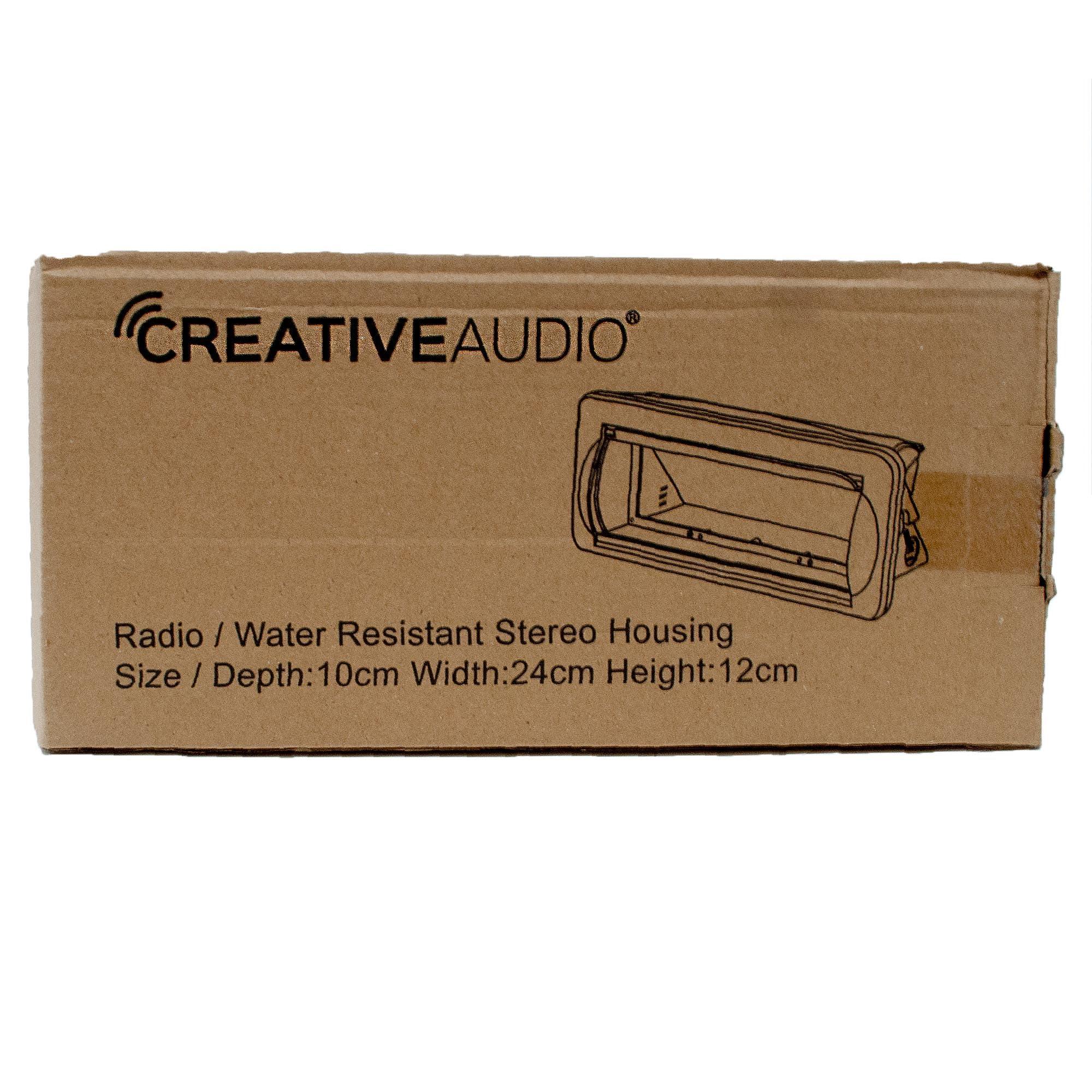 CreativeAudio Creative Audio CAMC1B Marine Single DIN Radio Mounting Kit with Retractable Cover (Black)