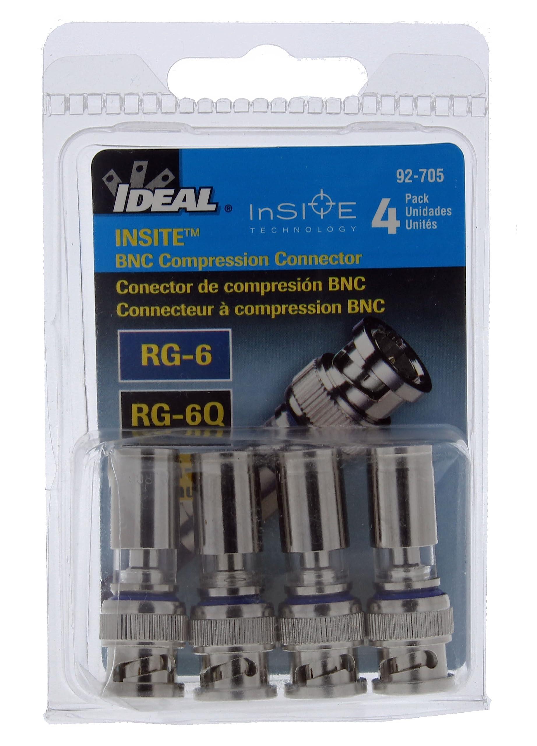 Ideal Industries IDEAL Electrical 92-705 BNC Compression Connector 4 pack