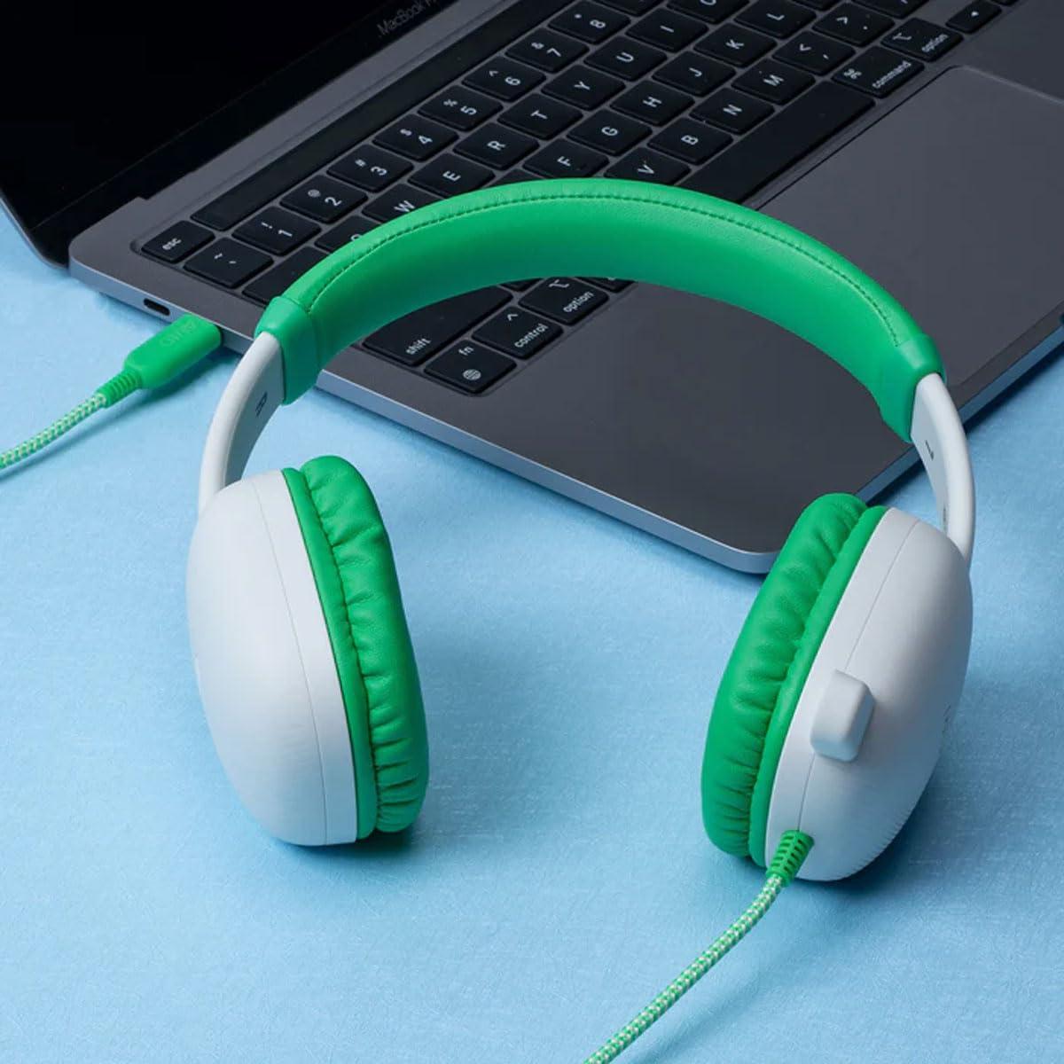 Avid Avid AP-400 WonderEars Classroom Headphone with Microphone, TRRS, Green