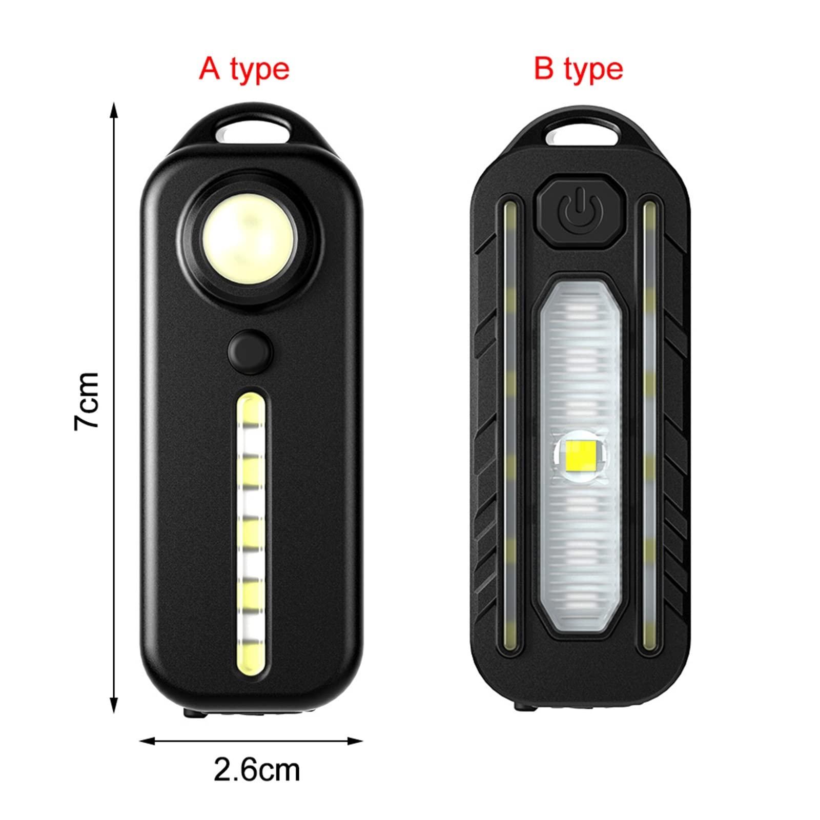 Qian Xun Shm Qian Xun Shm Multifunction Red&Blue LED Police Warning Light Powerful Mini Flashlight Rechargeable Flashlights Shoulder Clip Light (Type A)