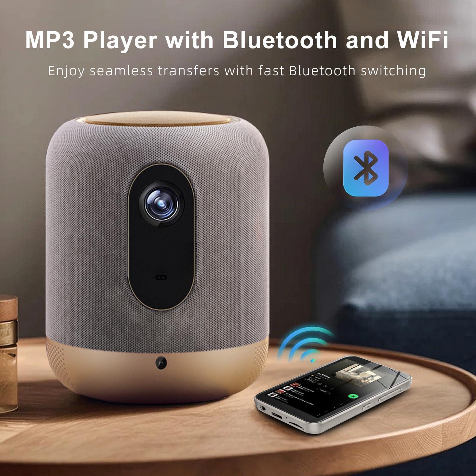 HIFI WALKER HIFI WALKER G7Mini 16GB MP3 Player with Bluetooth and WiFi, MP4 MP3 Player with Spotify, MP3 Player with Speaker, Portable Android MP3 Player Support Deezer, Audible, Pandora, Amazon Music (WH-16GB)