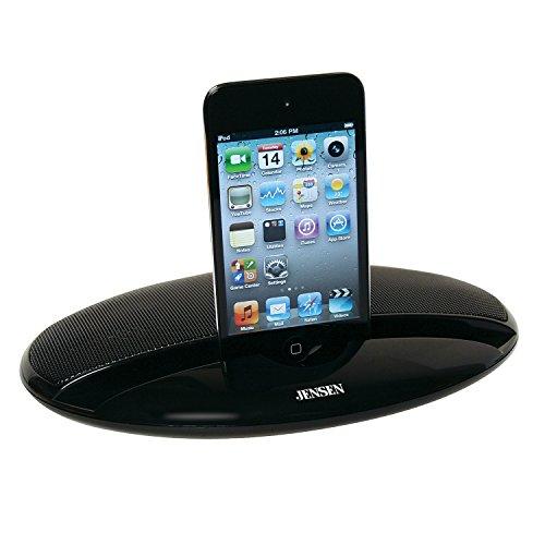 Jensen JENSEN SMPS-125 Portable Stereo Speaker For iPod/iPhone, MP3, Tablet, and Smartphone Black
