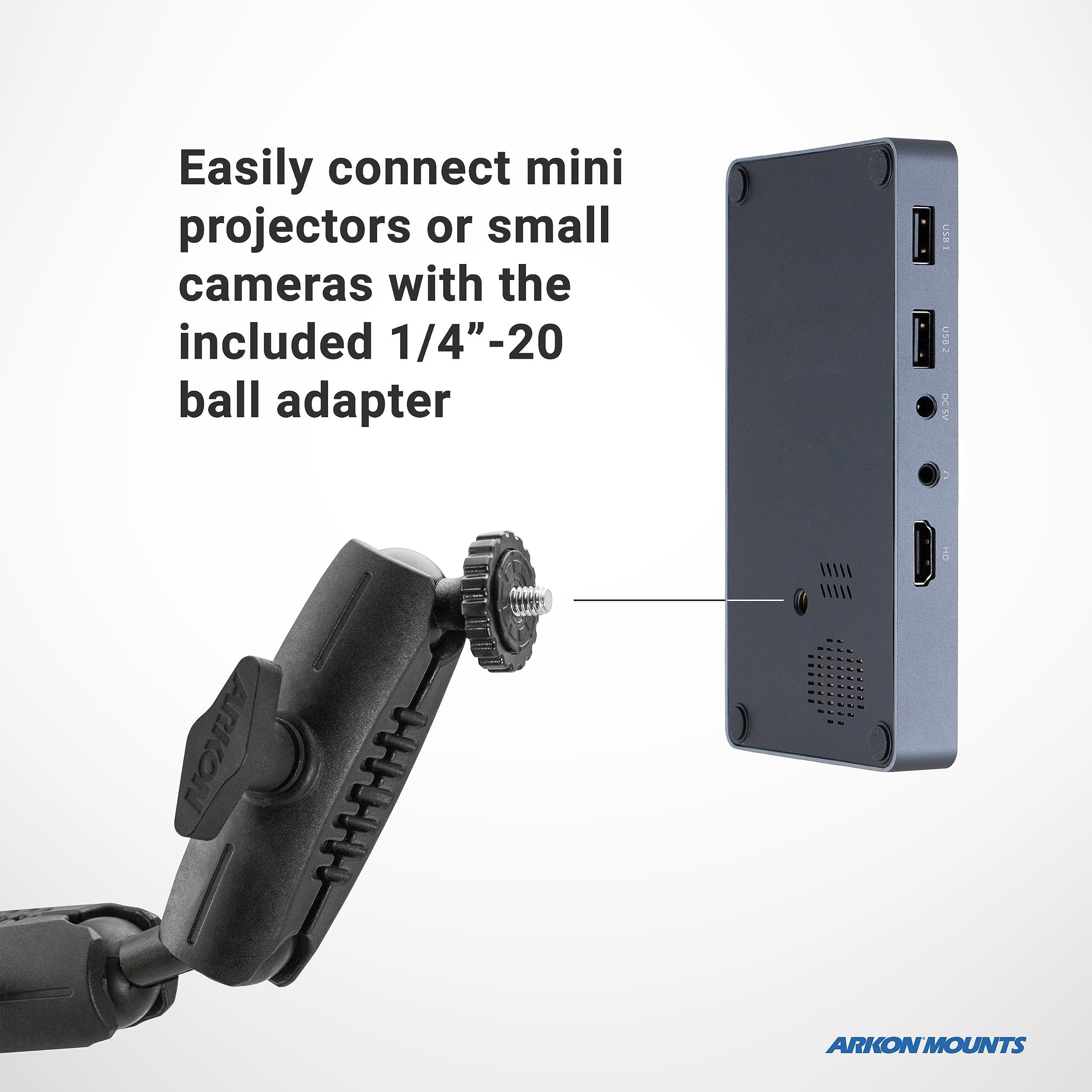 ARKON ARKON Mounts Remarkable Creator Pro+Plus Clamp Mount Content Creators & Hobbyists Phone Holder for Filming Secondary Tablet Holder LED Light Solid Clamp Fits Pad, iPhone, and More