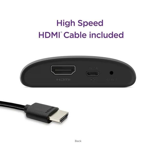 Roku Roku Express HD Streaming Device, with High-Speed HDMI Cable and Simple Remote (no TV Controls), Guided Setup, Fast Wi-Fi, with MTC HDMI Cable and USB Extension Cord, Black