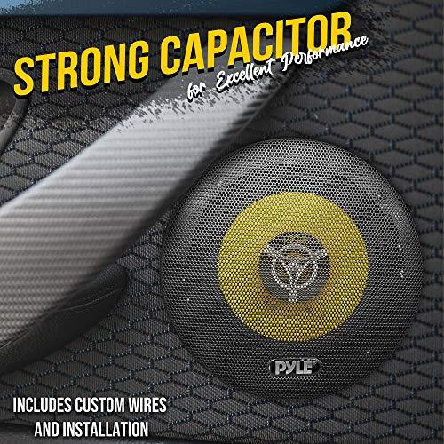 Pyle Pyle Car Two Way Speaker System - Pro 6.5 Inch 240 Watt 4 Ohm Mid Tweeter-Audio Sound Speakers For Car Stereo w/ 30 Oz Magnet Structure, 2.25” Mount Depth Fits Standard OEM -PLG6.2 (Pair) Yellow