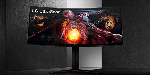 LG LG UltraGear QHD 34-Inch Curved Gaming Monitor 34GP83A-B, Nano IPS 1ms (GtG) with VESA DisplayHDR 400, NVIDIA G-SYNC, and AMD FreeSync Premium, 144Hz, Black