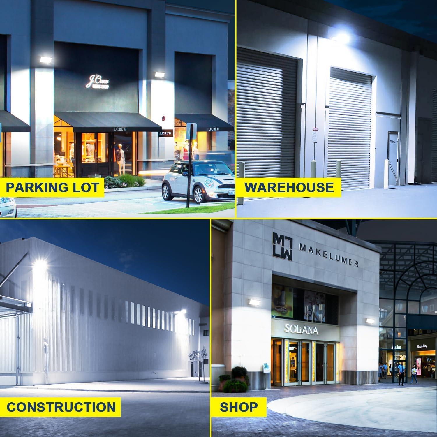 LEDMO LEDMO 120W LED Wall Pack Light 15840LM 840W HPS/HID Equivalent 5000K LED Security Flood Commercial and Industrial Outdoor LED Wall Lights for Parking Lots|Warehouses|Factories|House