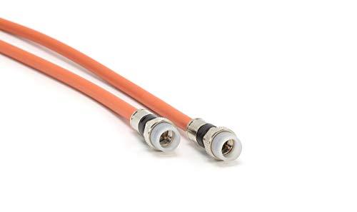 THE CIMPLE CO THE CIMPLE CO 15 Feet (4.5 Meter) - Direct Burial Coaxial Cable 75 Ohm RF RG6 Coax Cable, with Rubber Boots - Outdoor Connectors - Orange - Solid Copper Core - Designed Waterproof and can Be Buried