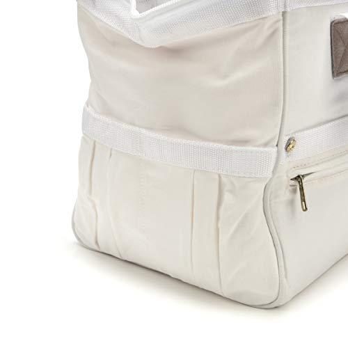 Dickies Work Gear Dickies 16-Inch Durable Canvas Work Bag for Painters, Carpenters, and Builders, Heavy-Duty Zipper, Reinforced Handles, Exterior Pockets, White