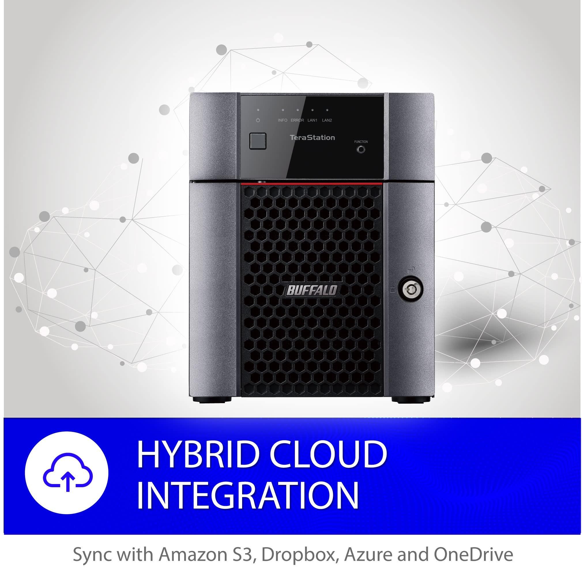 BUFFALO BUFFALO TeraStation Essentials 4-Bay Desktop NAS 8TB (4x2TB) with HDD Hard Drives Included 2.5GBE / Computer Network Attached Storage/Private Cloud/NAS Storage/Network Storage/File Server