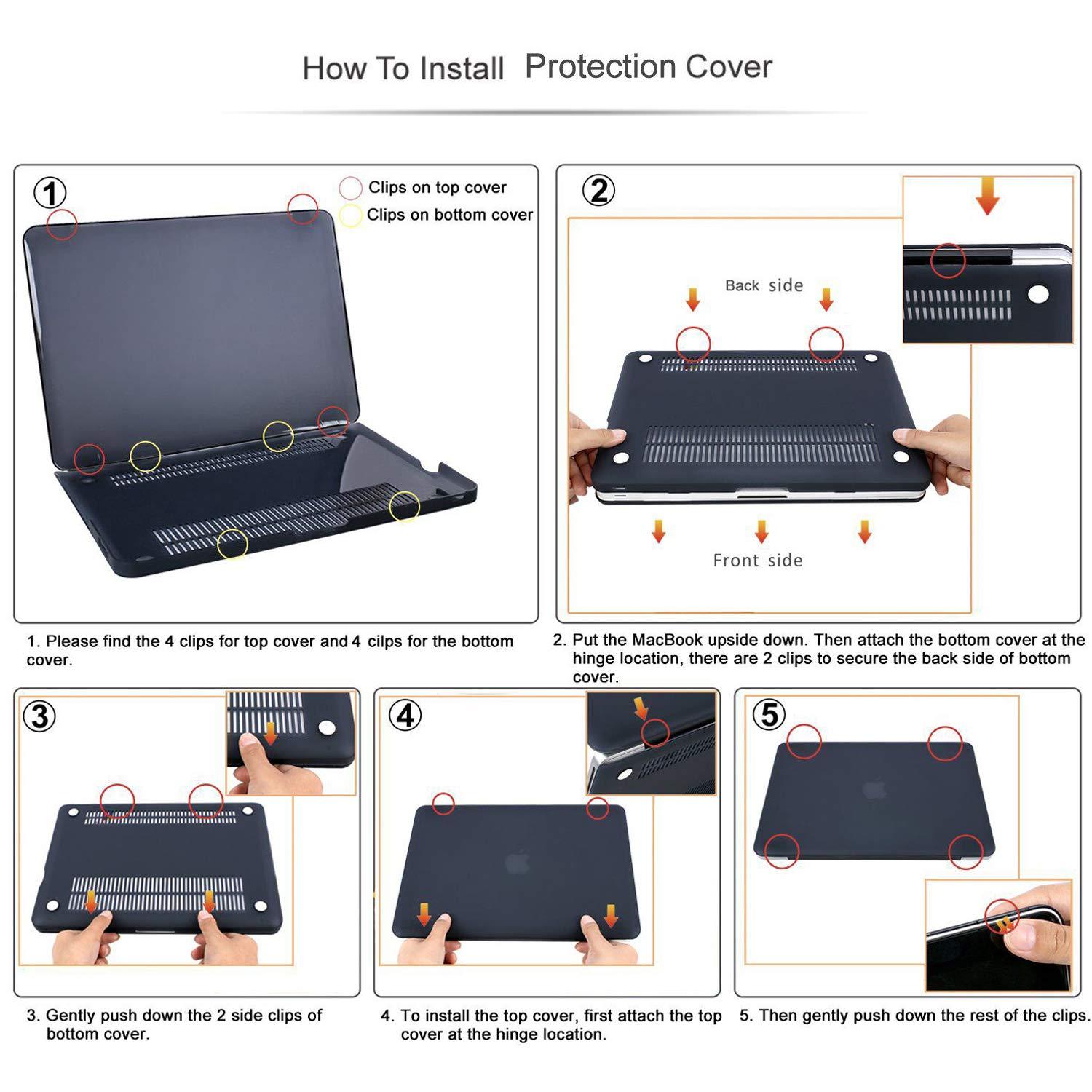 Bandless Case Compatible with MacBook Air 11 inch (Models: A1370 & A1465), 2 in 1 Bundle Protective Plastic Hard Shell Case & Keyboard Cover Skin Compatible with Mac Air 11.6 in - Girl Avatar