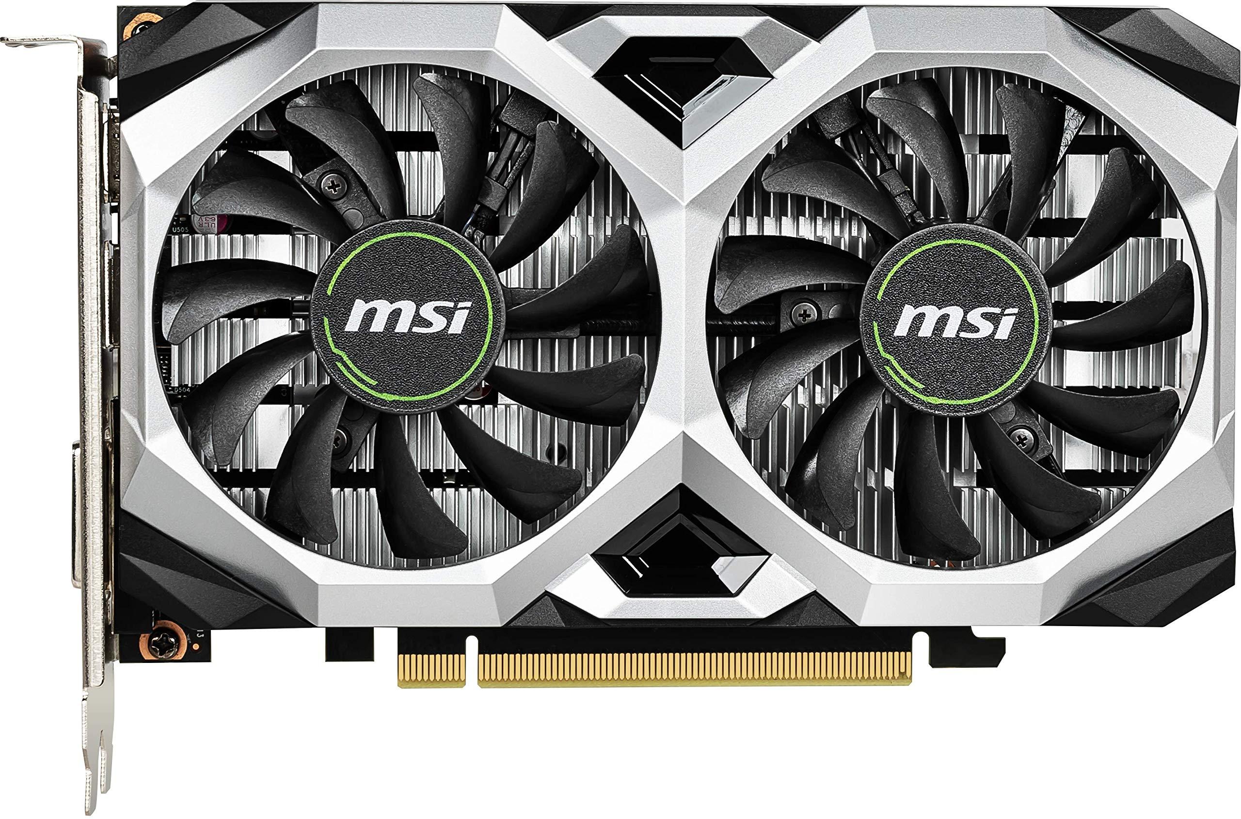 MSI MSI GeForce GTX 1650 D6 Ventus XS OC Graphics Card '4GB GDDR6, 1620MHz, 128-bit, PCI Express x16 Gen 3, DisplayPort, HDMI, DVI-D, Dual Fan Cooling System'