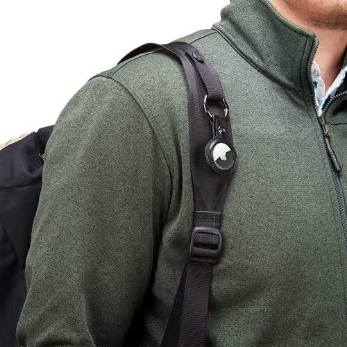 Case-Mate Case-Mate AirTag Keychain Holder - Durable Vegan Leather Air Tag Key Ring w/ Heavy Duty Ring Clip - Protective Case for AirTag Holder for Dog Collar, Keys, Luggage, Backpack - Black