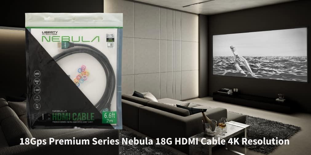 Liberty AV Solutions Liberty\'s Premium Series Nebula with Ethernet 18G HDMI Cable 4K Resolutions, 10 Meter (32 feet) Length.Laptop, PC, Gaming, Projector, Monitor