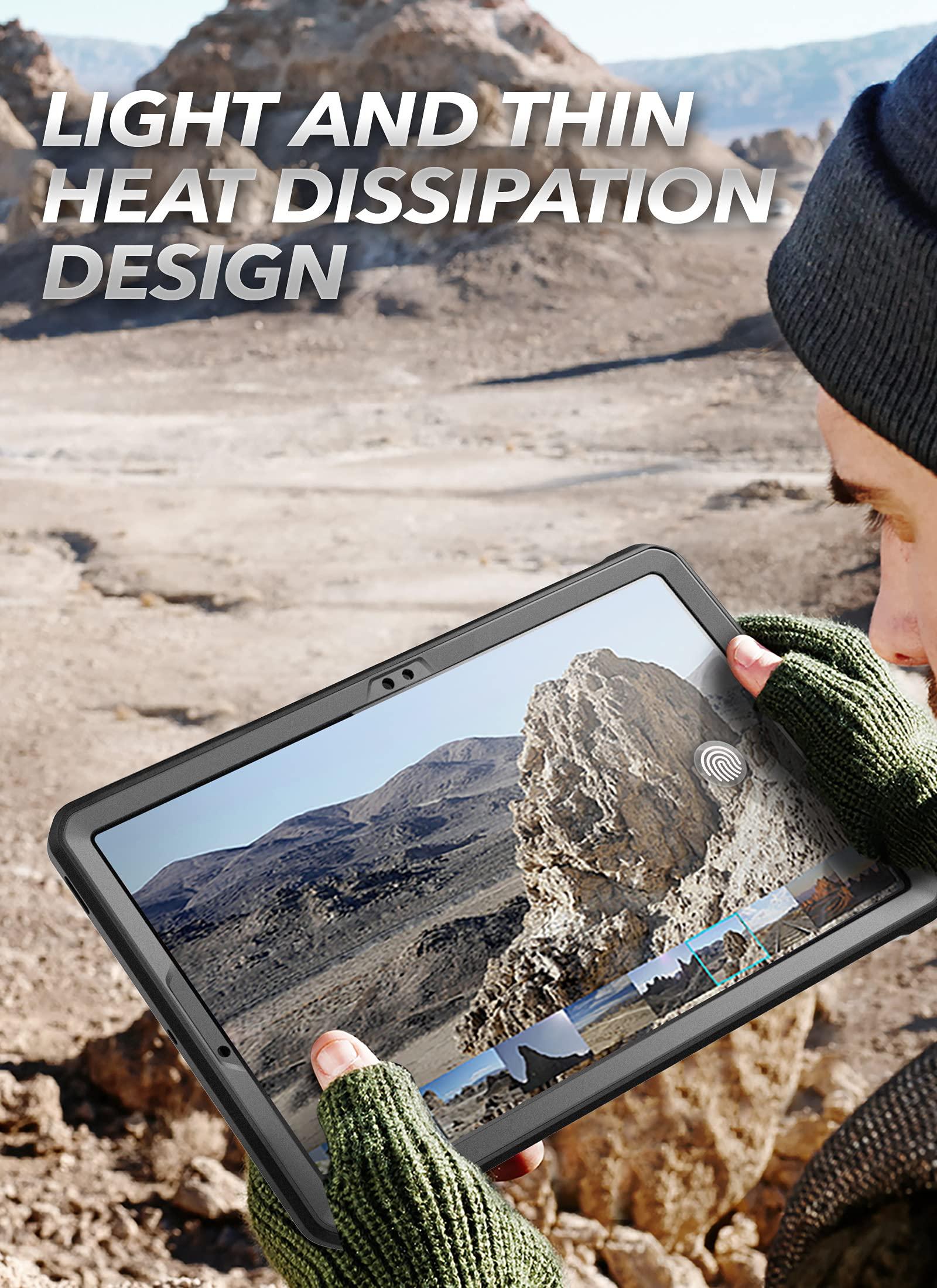 SUPCASE SUPCASE Unicorn Beetle Pro Series Rugged Full Body Case for Samsung Galaxy Tab S7 FE 12.4 inch (2021) with Built-in Screen Protector and Pen Holder S (Black)