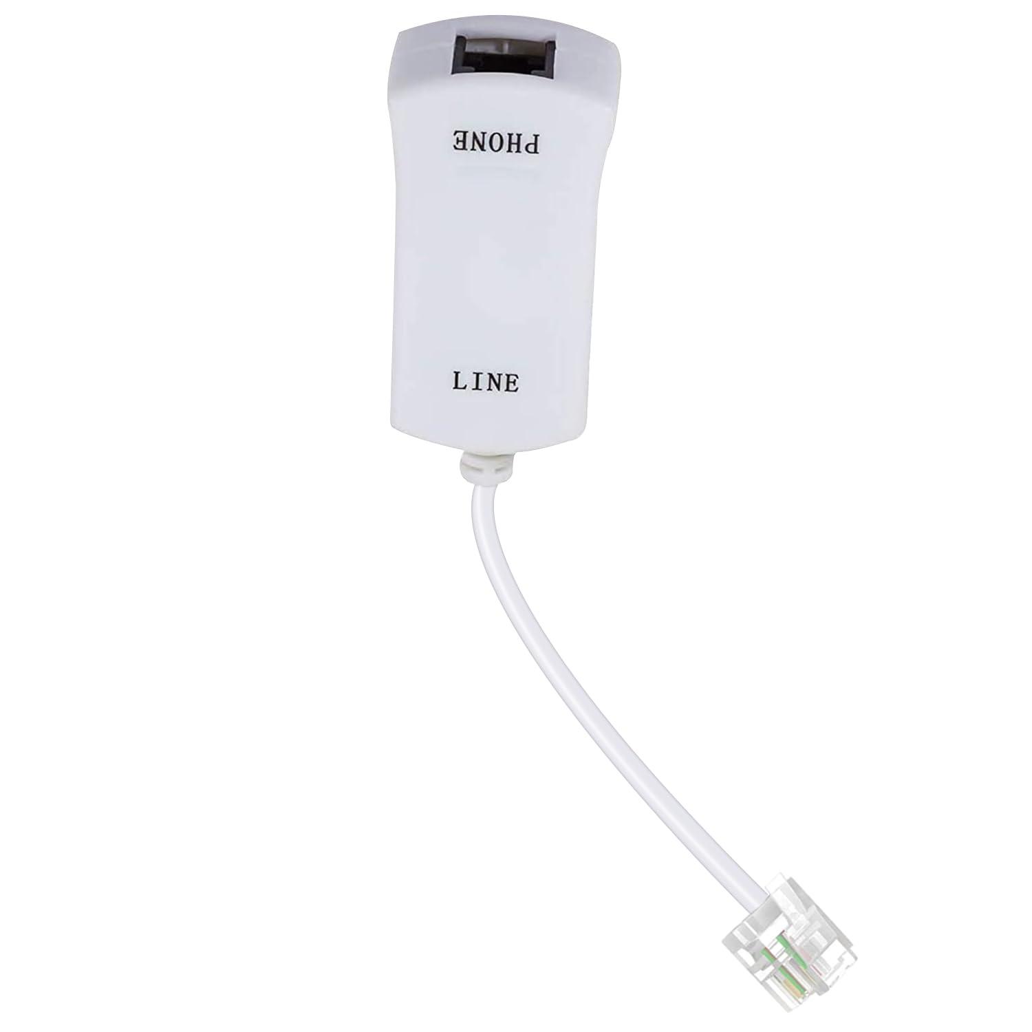 Cable Central LLC Cable Central LLC Inline DSL Filter (10 Pack) White - DSL Modem Phone Filter for Answering Machine, Fax Machine, Telephones Landline - DSL Jack for Interference Elimination and Static Noise Blocker