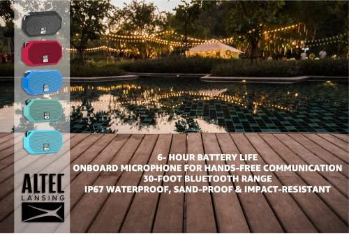 Altec Lansing Altec Lansing Mini H2O - Waterproof Bluetooth Speaker, IP67 Certified & Floats in Water, Compact & Portable Speaker for Hiking, Camping, Pool, and Beach