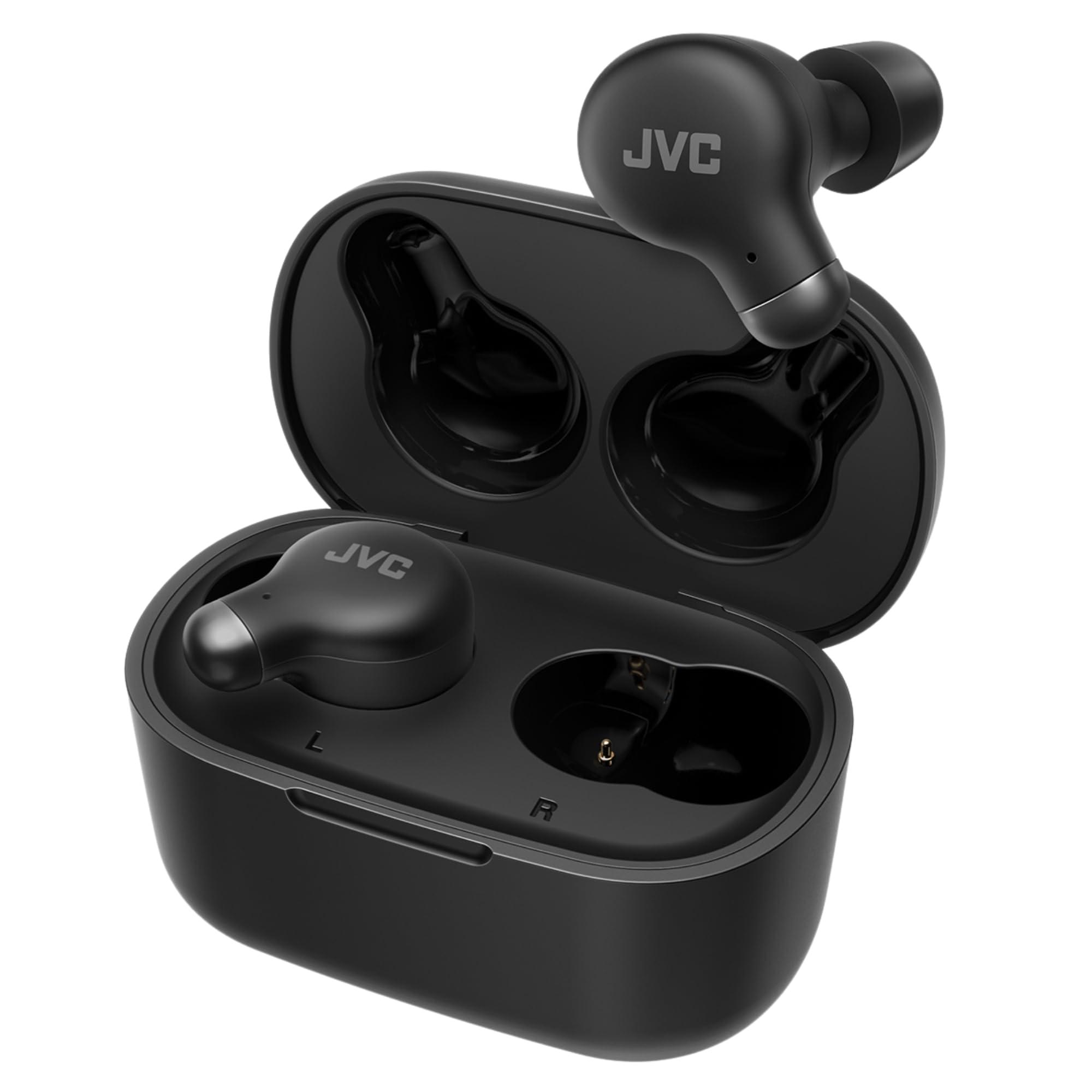 JVC JVC Active Noise Cancelling True Wireless Earbuds - Bluetooth 5.3 with ANC - Comfortable Fit with S/M/L Silicon & Memory Foam Earpieces - IPX4 Water Resistant - 28 Hrs Playback - Compact Charging Case