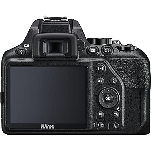 Nikon Nikon D3500 DSLR Camera with 18-55mm Lens (1590) + 64GB Card + 2 x EN-EL14a Battery + Corel Photo Software + Case + 3 Piece Filter Kit + Telephoto Lens + Color Filter Kit + More (Renewed)
