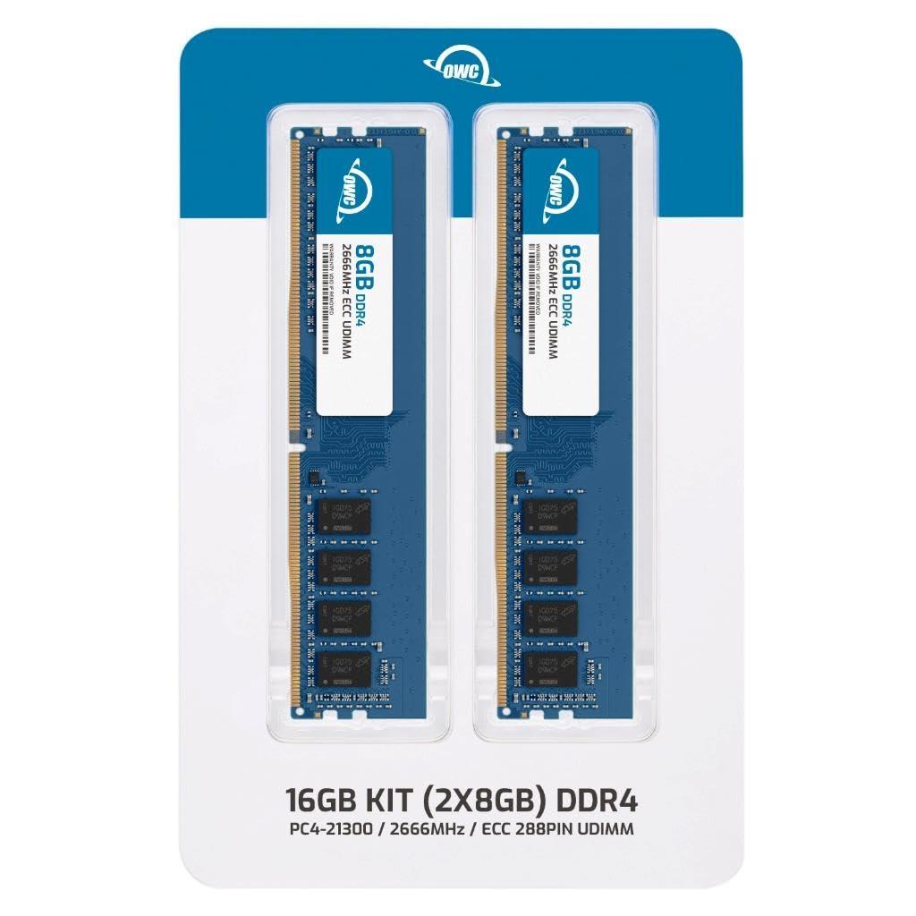 OWC OWC 16GB (2x8GB) RAM Compatible with Synology RackStation RS2818RP+ DDR4 2666MHz PC4-21300 ECC Unbuffered UDIMM 2Rx8 1.2V Memory Upgrade for NAS, RackStation, FlashStation, & NVR DVA