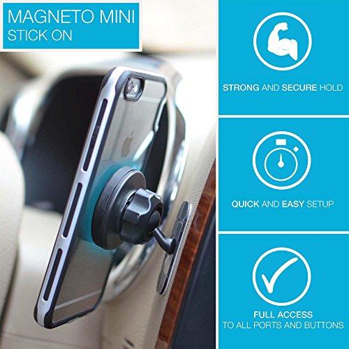 Tackform Solutions Phone Holder, Tackform Magnetic Phone Mount with Stick On Base [for Car, Kitchen, Bedside, Bathroom] Cell Phone Car Mount [Magnetic Phone Holder for Car] Sticky Adhesive Mount Holder for All Phones
