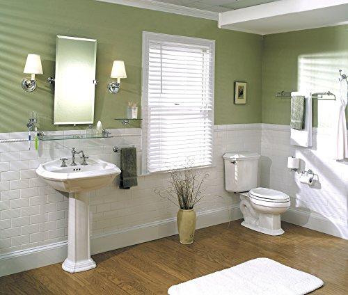 Ginger Ginger 2635T-24/PN London Terrace Gallery Rail, Polished Nickel, 24" Glass Shelf w/Straight Bar