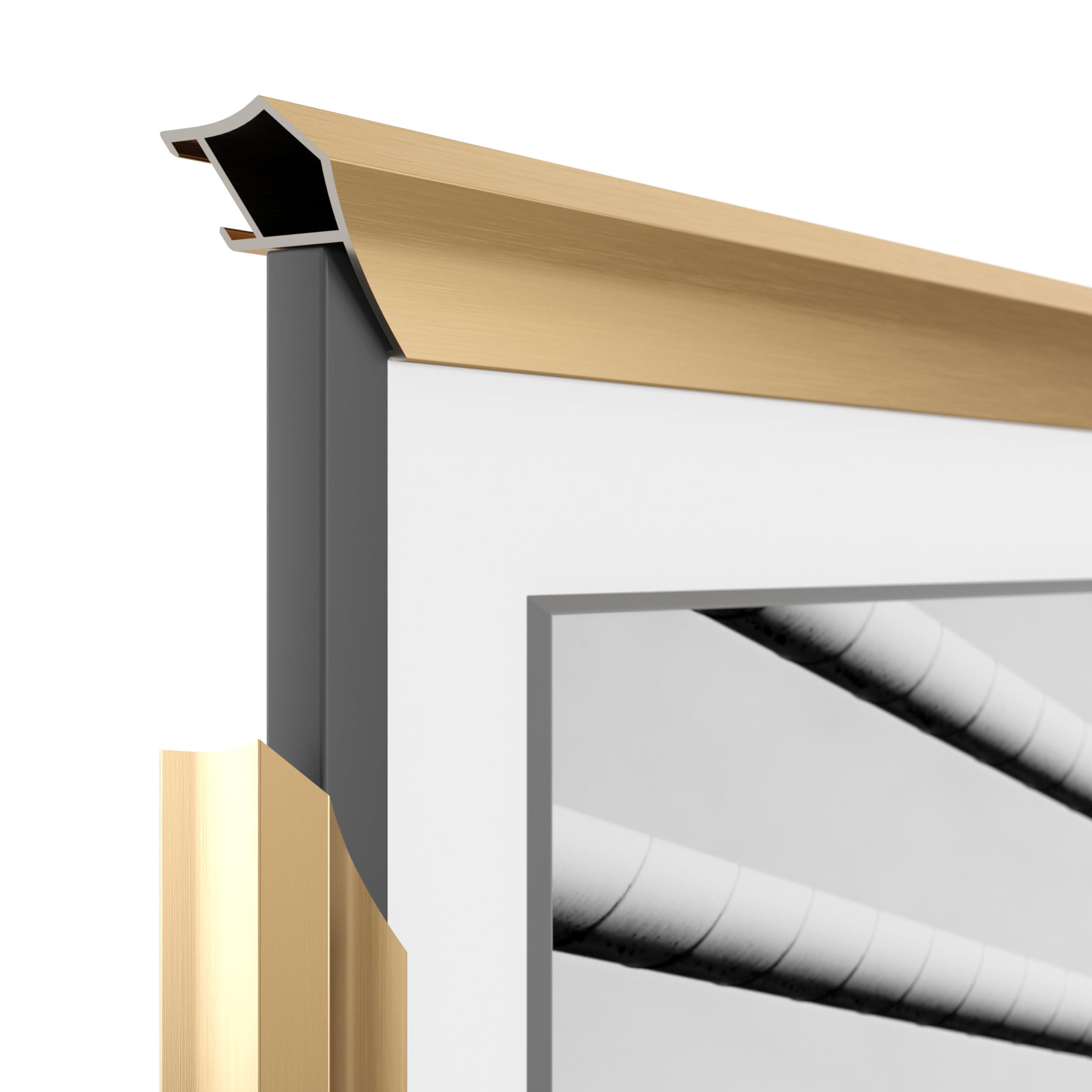 Frame My TV Frame My TV Deco TV Frames Alloy Prismatic - Pale Gold Bezel Compatible ONLY with Samsung The Frame TV and Pro (85", Fits 2021-2025)