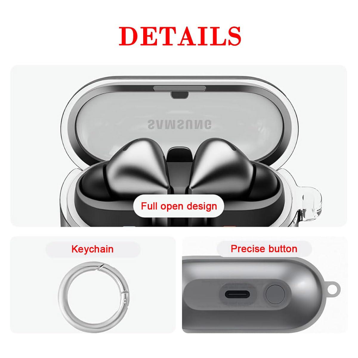 Yakify Custom Photo Earbuds Case for Samsung Galaxy Buds 3/3 Pro with Your Picture/Text/Name Personalized Headphone Cover with Keychain Customized Xmas Thanksgiving Birthday Valentine Present Earphone Shell