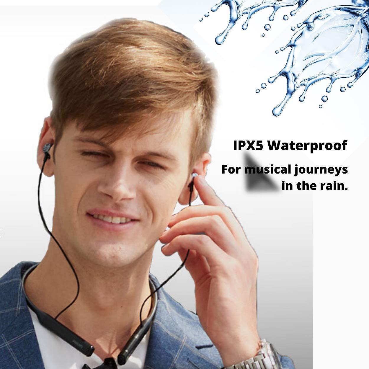 Philips Audio Philips Bluetooth Neckband Headphones, Wireless Earbuds IPX5 Waterproof Sport Earphones, Lightweight, Deep Bass with Vibration Call Alert Neckband