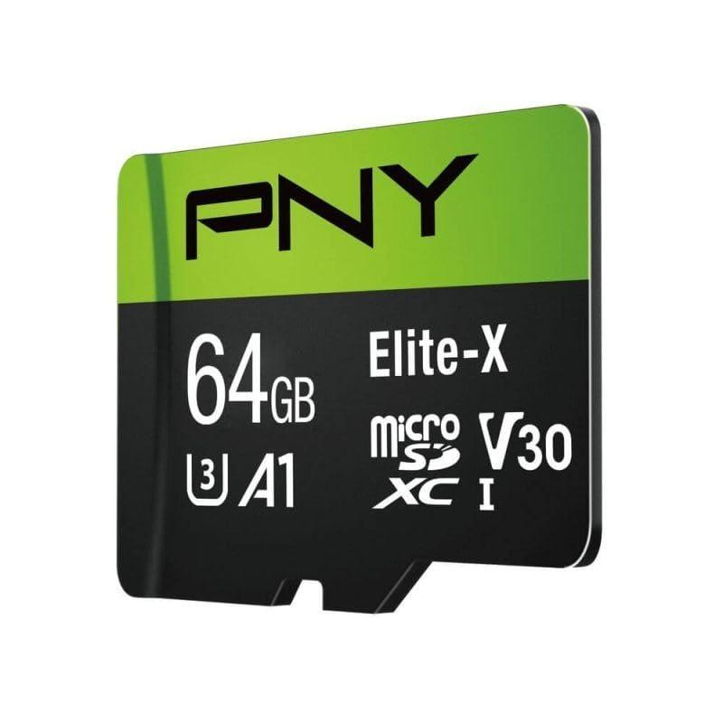 PNY PNY 64GB Elite-X Class 10 U3 V30 microSDXC Flash Memory Card