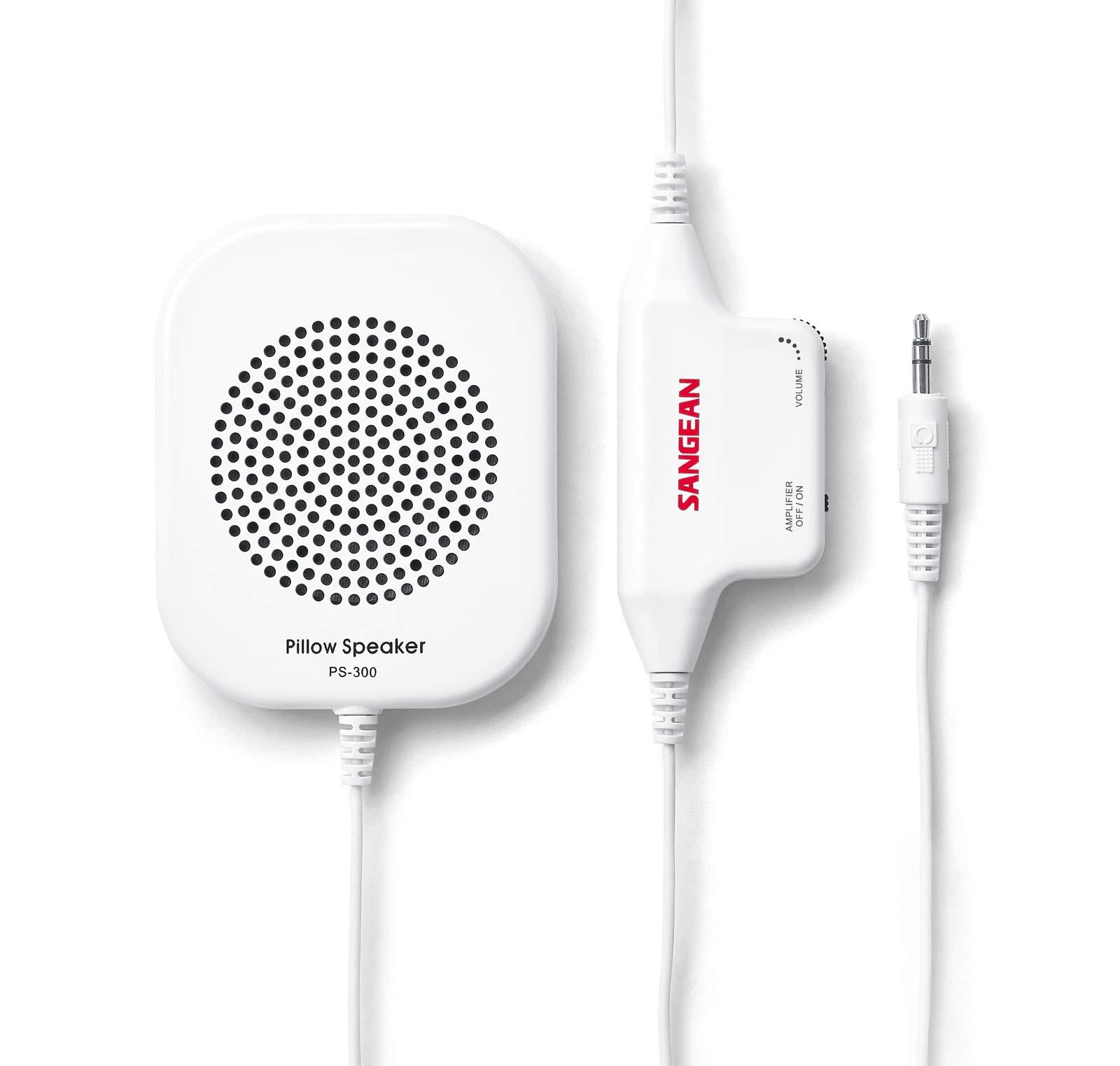 Sangean Sangean PS-300 Pillow Speaker with In-line Volume Control and Amplifier (White)