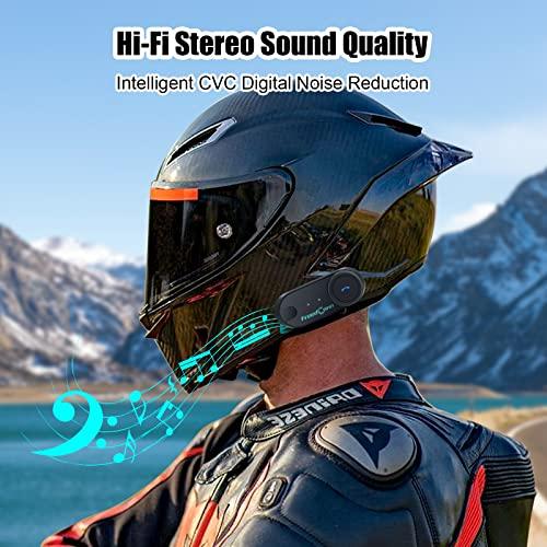 FreedConn FreedConn Motorcycle Bluetooth Headset TCOM VB with Helmet Communication System Music Sharing/Universal Pairing/2-3 Riders 800M Bluetooth Intercom Motorcycle Accessories(2 Pack)