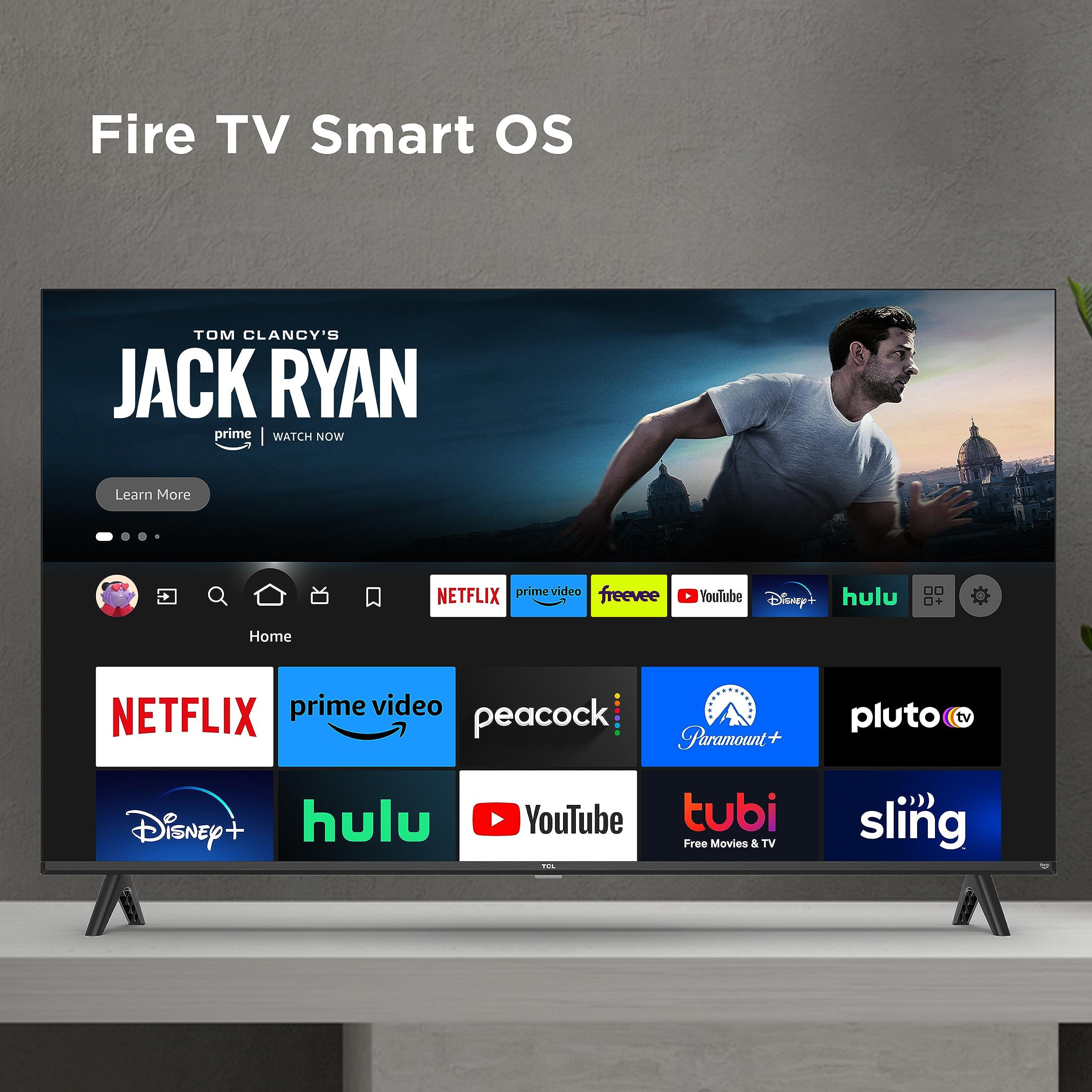 TCL TCL 40-Inch Class S3 1080p LED Smart TV with Fire TV (40S350F, 2023 Model), Alexa Built-in, Apple AirPlay Compatibility, Streaming FHD Television,Black