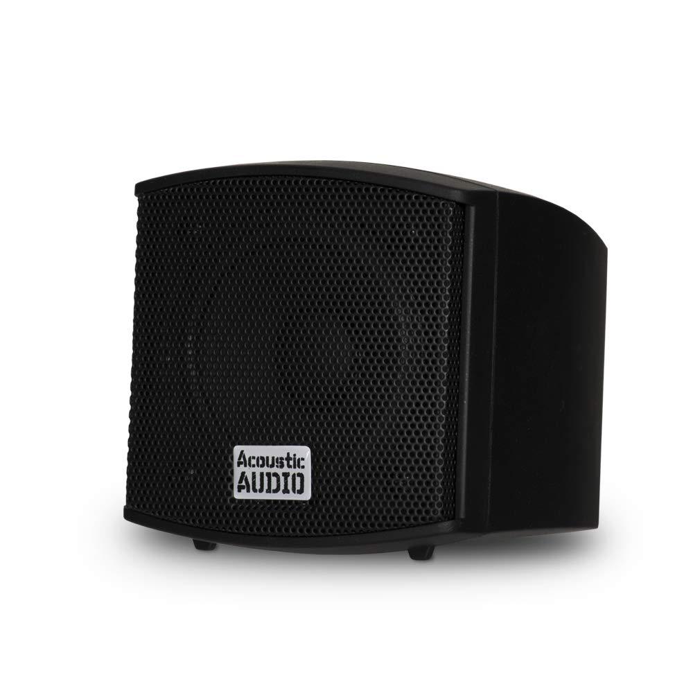Acoustic Audio by Goldwood Acoustic Audio AA321B Mountable Indoor Speakers 400 Watts Black Bookshelf Pair
