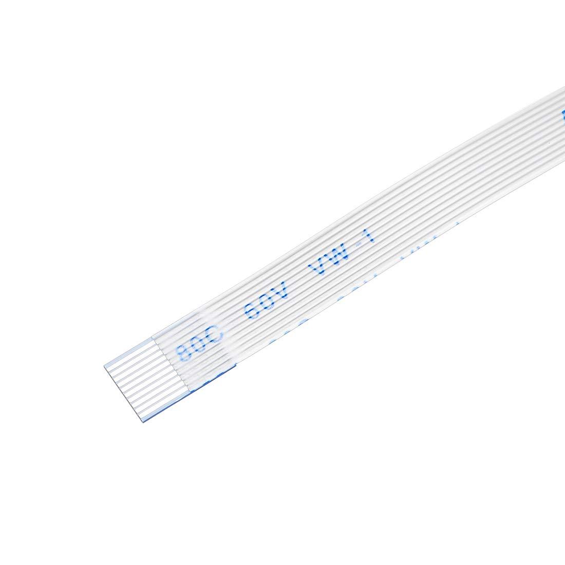 uxcell uxcell Flexible Flat Cable, 10 Pins 0.5mm Pitch 150mm FPC FFC Flexible Ribbon Cable for LCD TV DVD Player Laptop 5Pcs (A Type)