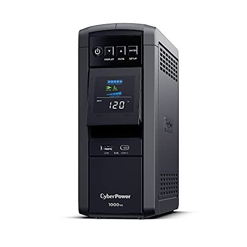 CyberPower CyberPower CP1000PFCLCDTAA PFC Sinewave UPS System, 1000VA/600W, 10 Outlets, AVR, Mini Tower, TAA Certified