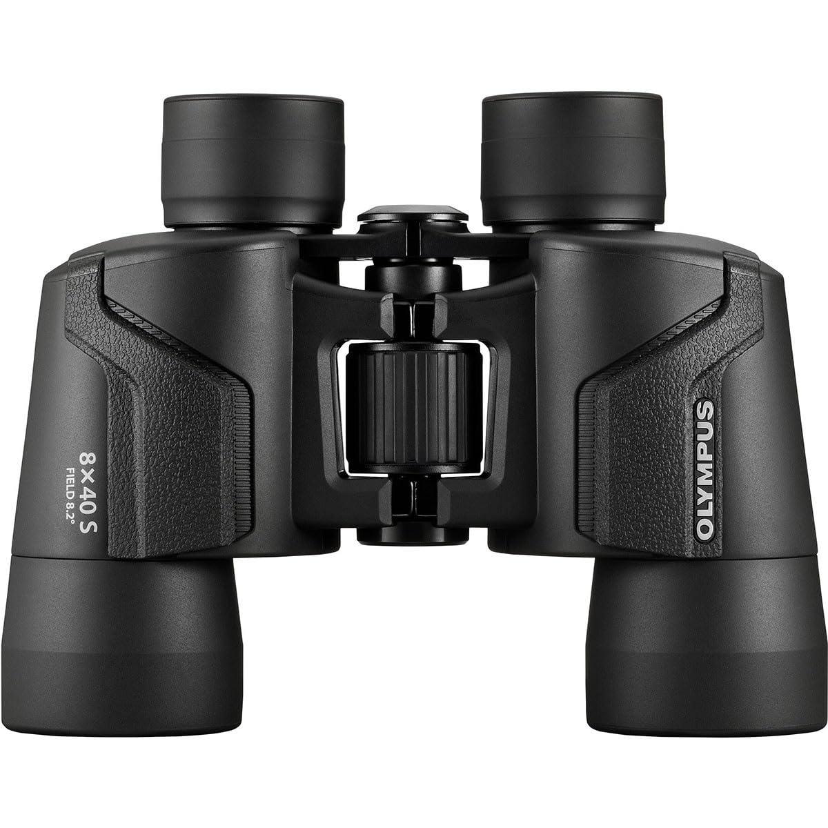 Olympus OM SYSTEM 8x40 Explorer S Porro Prism Binoculars with 59.7 Degree Angle of View, Black