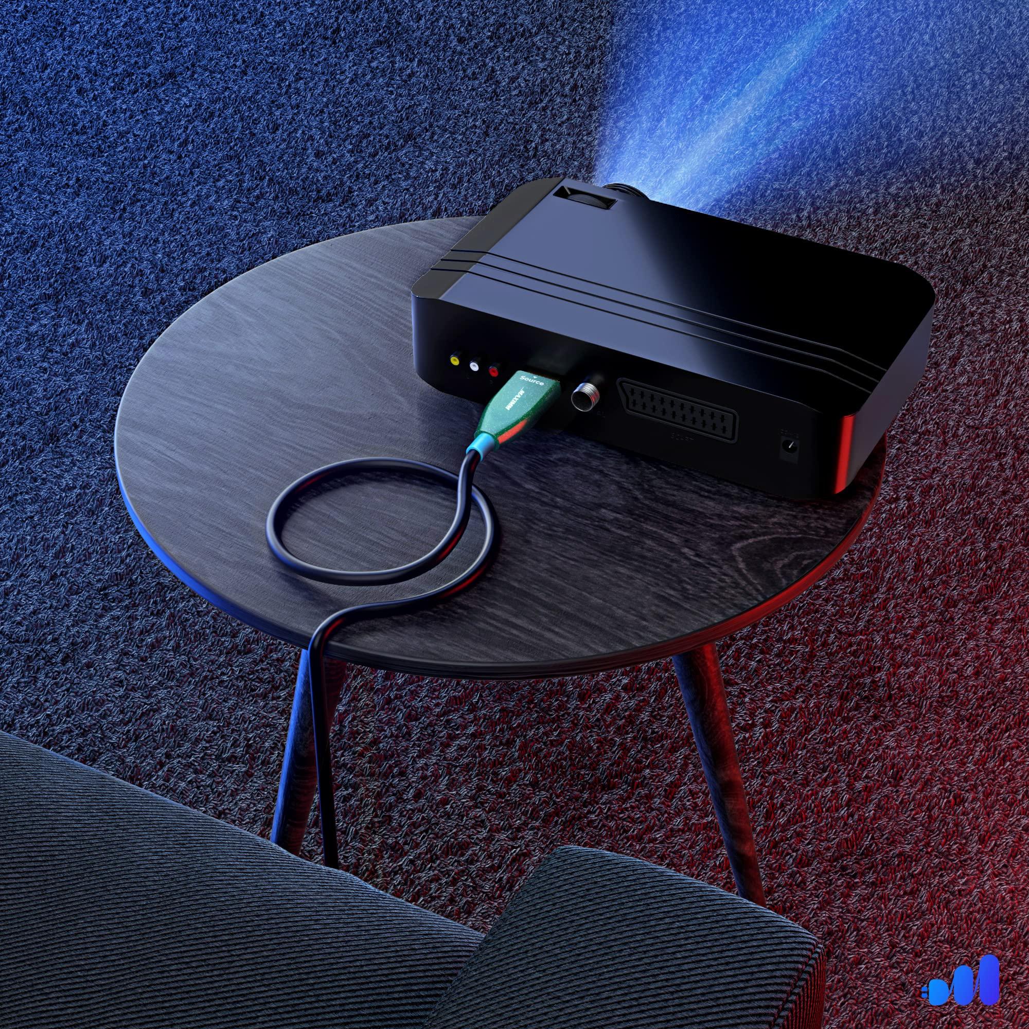 Maximm Maximm 4K HDMI Cable 100 Foot High-Speed Fiber Optic 18Gbps 4K60Hz, Unidirectional 2160p, 1080p, HDCP 2.2, 3D ARC-Compatible