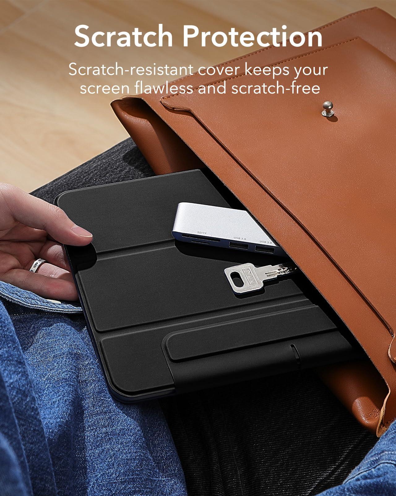 ESR ESR for iPad Mini 7 A17 Pro Case, iPad Mini 7th/6th Generation Case (2024/2021), Slim Trifold Two-Way Stand, Powerful Magnetic Attachment, Durable Protection, Supports Pencil Pro&Pencil(USB-C), Black