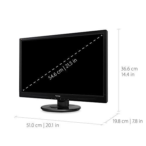 ViewSonic ViewSonic VA2246MH-LED 22 Inch Full HD 1080p LED Monitor with HDMI and VGA Inputs for Home and Office, Black